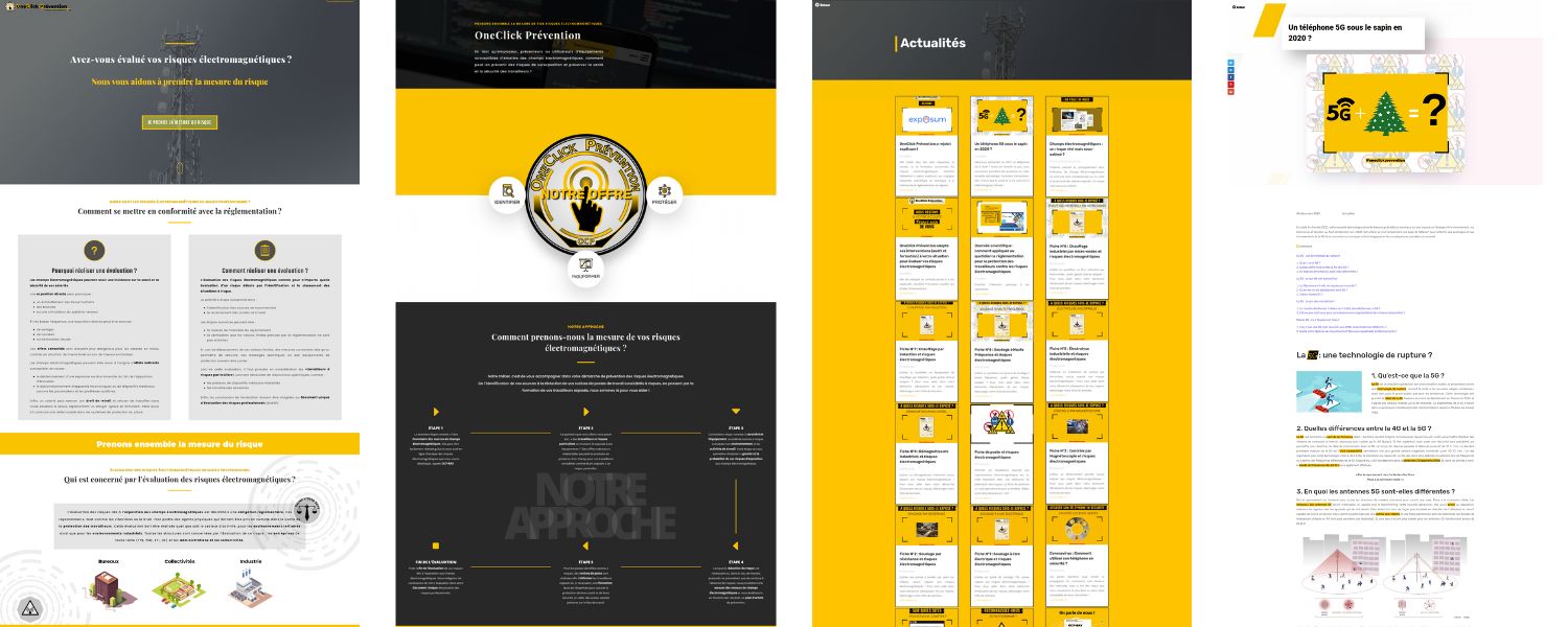 Site web OneClick Prévention